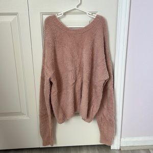 Hollister Fluffy Sweater with Open Back